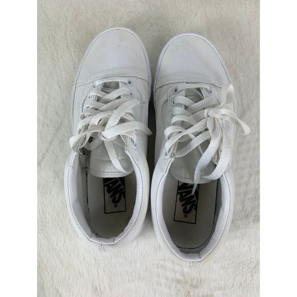Vans Unisex Old Skool 500714 White Woven Shoes Sneakers Women's Size 7.5 - Picture 6 of 8